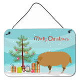 Caroline'S Treasures Hungarian Mangalica Pig Christmas Metal Print, 8 X 12, Multicolor