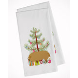 Hungarian Mangalica Pig Christmas White Kitchen Towel Set Of 2
