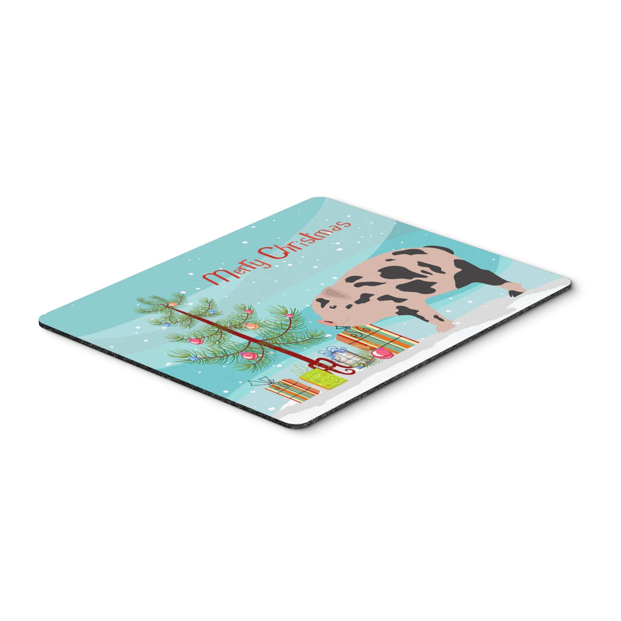 Caroline'S Treasures Mini Miniature Pig Christmas Mouse & Hot Pad Or Trivet, 7.75 X 9.25, Multicolor (Bb9302Mp)