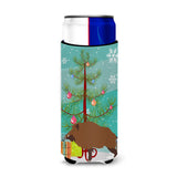 Caroline'S Treasures Wild Boar Pig Christmas Decorative Can Hugger, Slim, Multicolor