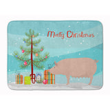 Caroline'S Treasures English Large White Pig Christmas Floor Mat, 19 X 27, Multicolor