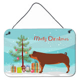 Caroline'S Treasures Duroc Pig Christmas Metal Print, 8 X 12