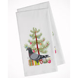 Racing Pigeon Christmas White Kitchen Towel Set Of 2