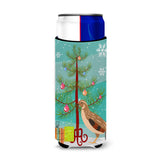 Caroline'S Treasures Golden Phoenix Quail Christmas Decorative Can Hugger, Slim, Multicolor