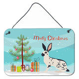 Caroline'S Treasures English Spot Rabbit Christmas Metal Print, 8 X 12