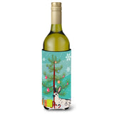 Caroline'S Treasures English Spot Rabbit Christmas Decorative Bottle Hugger, 750Ml, Multicolor