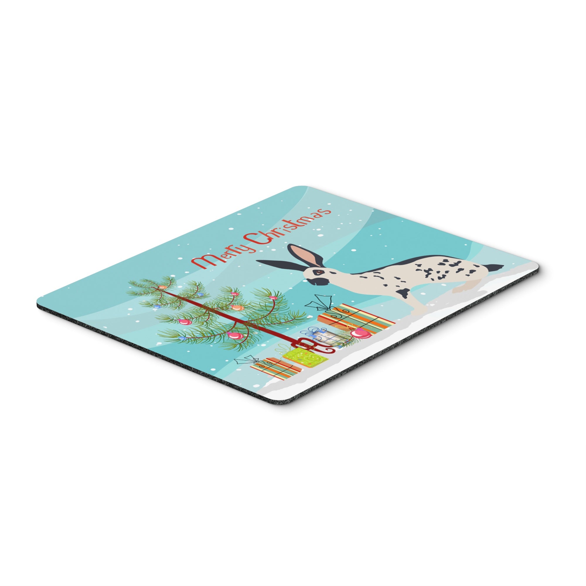 Caroline'S Treasures English Spot Rabbit Christmas Mouse & Hot Pad Or Trivet, 7.75 X 9.25, Multicolor (Bb9328Mp)