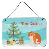 Caroline'S Treasures English Lop Rabbit Christmas Metal Print, 8 X 12