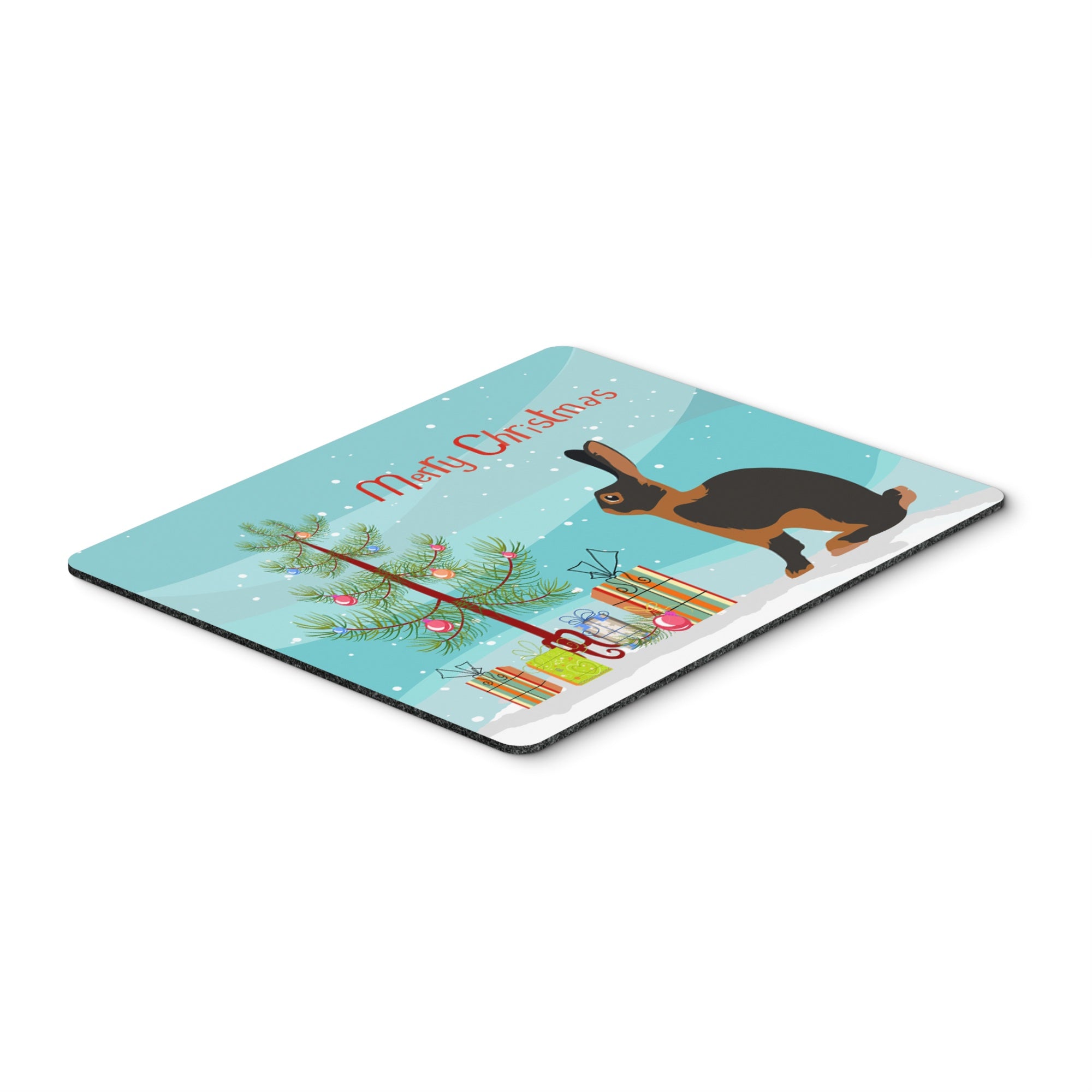 Caroline'S Treasures Tan Rabbit Christmas Mouse & Hot Pad Or Trivet, 7.75 X 9.25, Multicolor (Bb9330Mp)