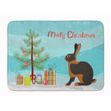 Caroline'S Treasures Tan Rabbit Christmas Floor Mat, 19 X 27, Multicolor