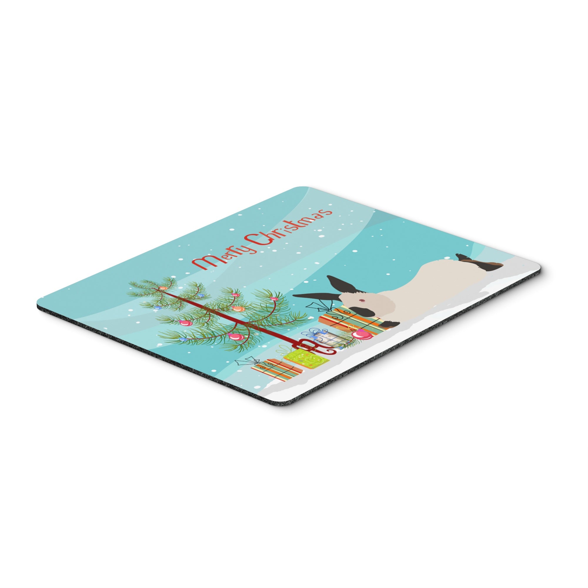 Caroline'S Treasures California White Rabbit Christmas Mouse & Hot Pad Or Trivet, 7.75 X 9.25, Multicolor (Bb9334Mp)