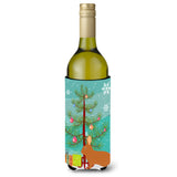 Caroline'S Treasures Rex Rabbit Christmas Decorative Bottle Hugger, 750Ml, Multicolor
