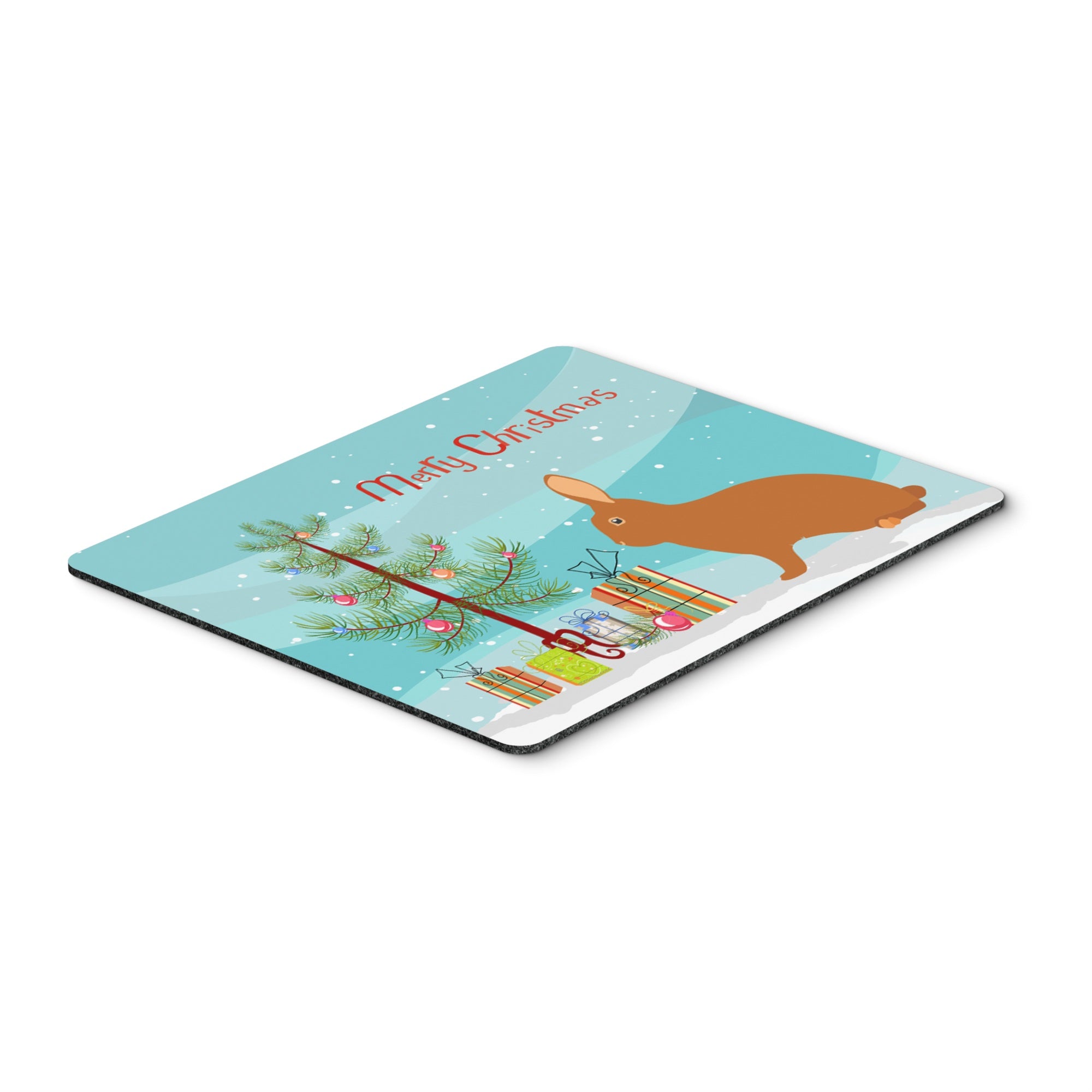 Caroline'S Treasures Rex Rabbit Christmas Mouse & Hot Pad Or Trivet, 7.75 X 9.25, Multicolor (Bb9336Mp)