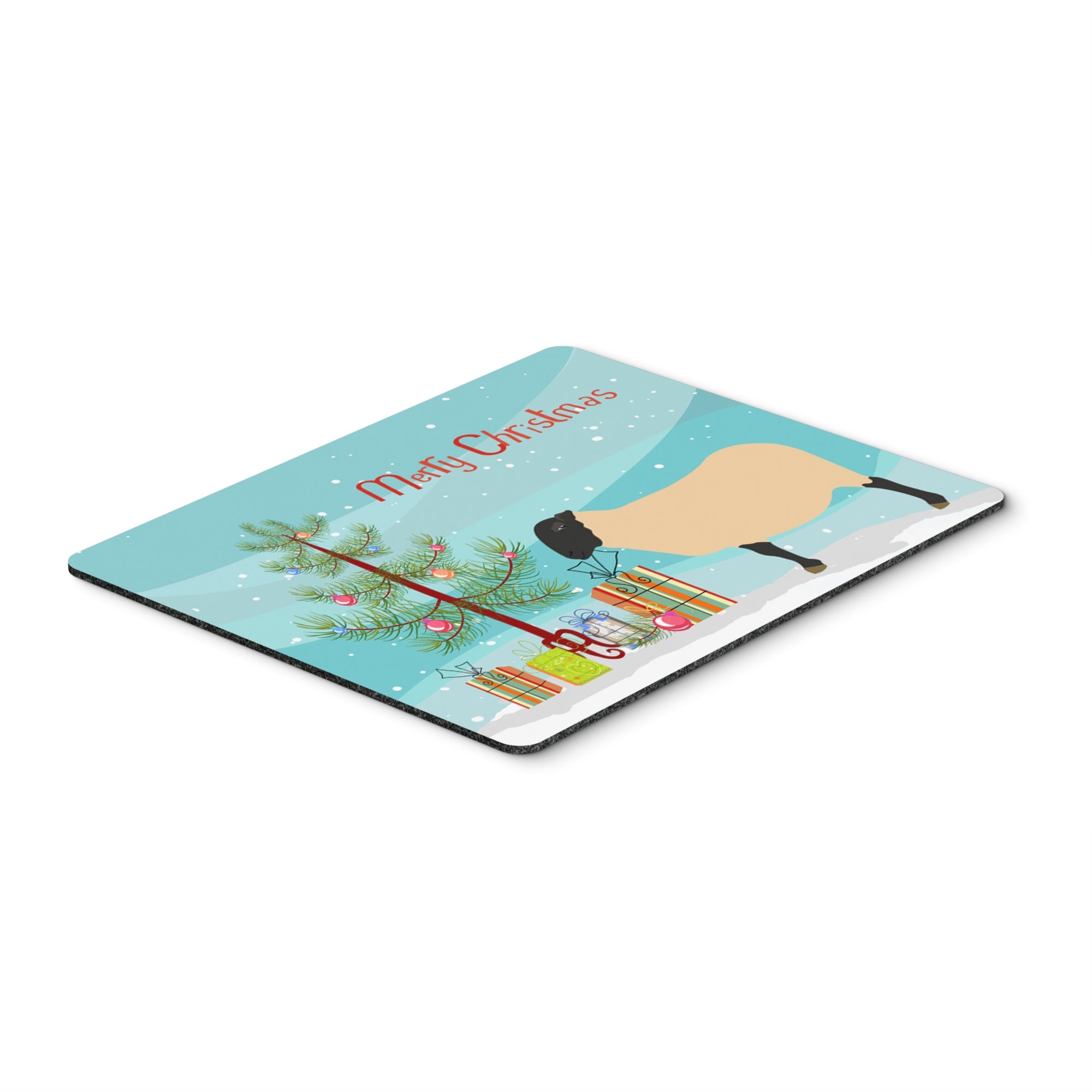 Caroline'S Treasures Suffolk Sheep Christmas Mouse & Hot Pad Or Trivet, 7.75 X 9.25, Multicolor (Bb9339Mp)