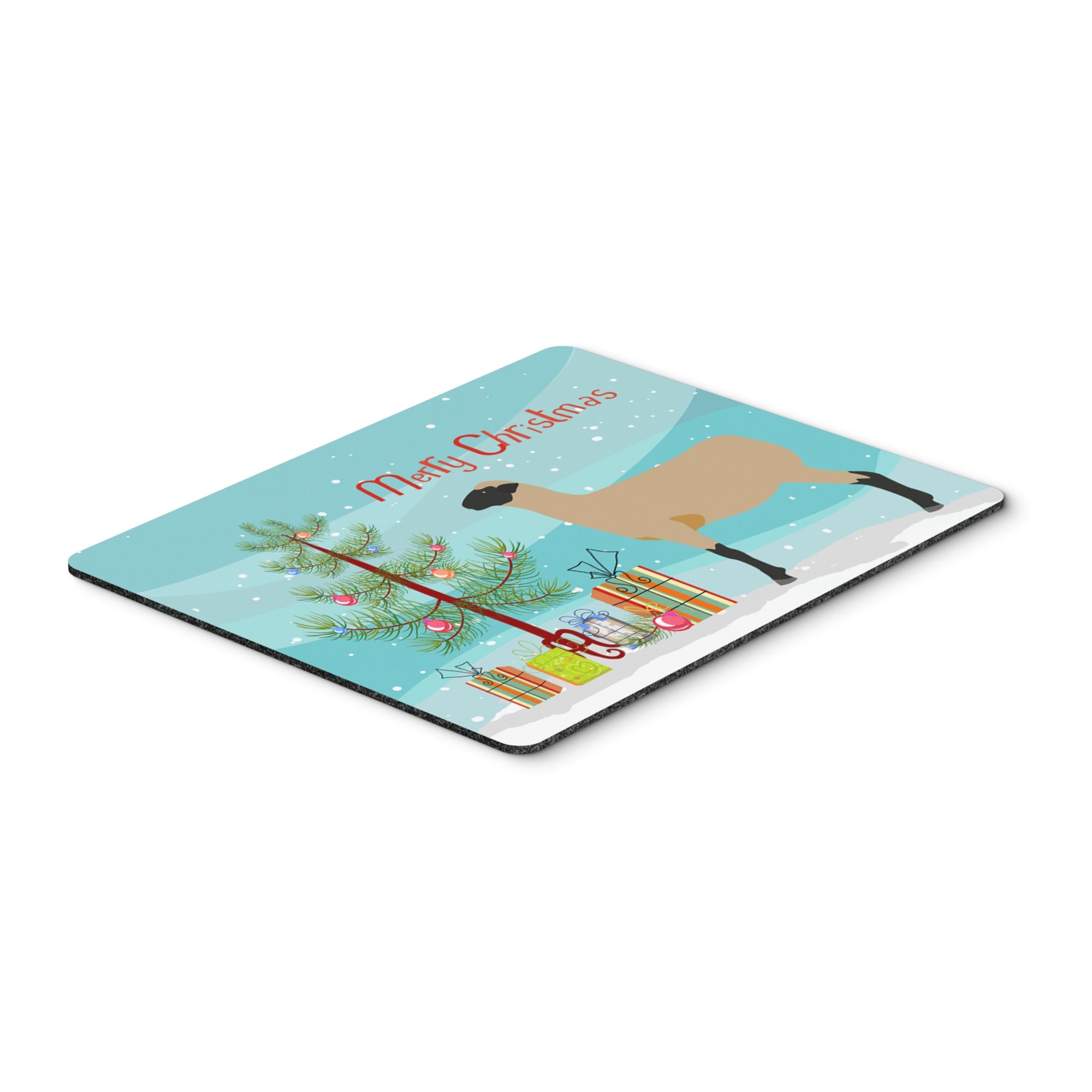 Caroline'S Treasures Hampshire Down Sheep Christmas Mouse & Hot Pad Or Trivet, 7.75 X 9.25, Multicolor (Bb9343Mp)