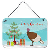 Caroline'S Treasures Bourbon Red Turkey Hen Christmas Metal Print, 8 X 12