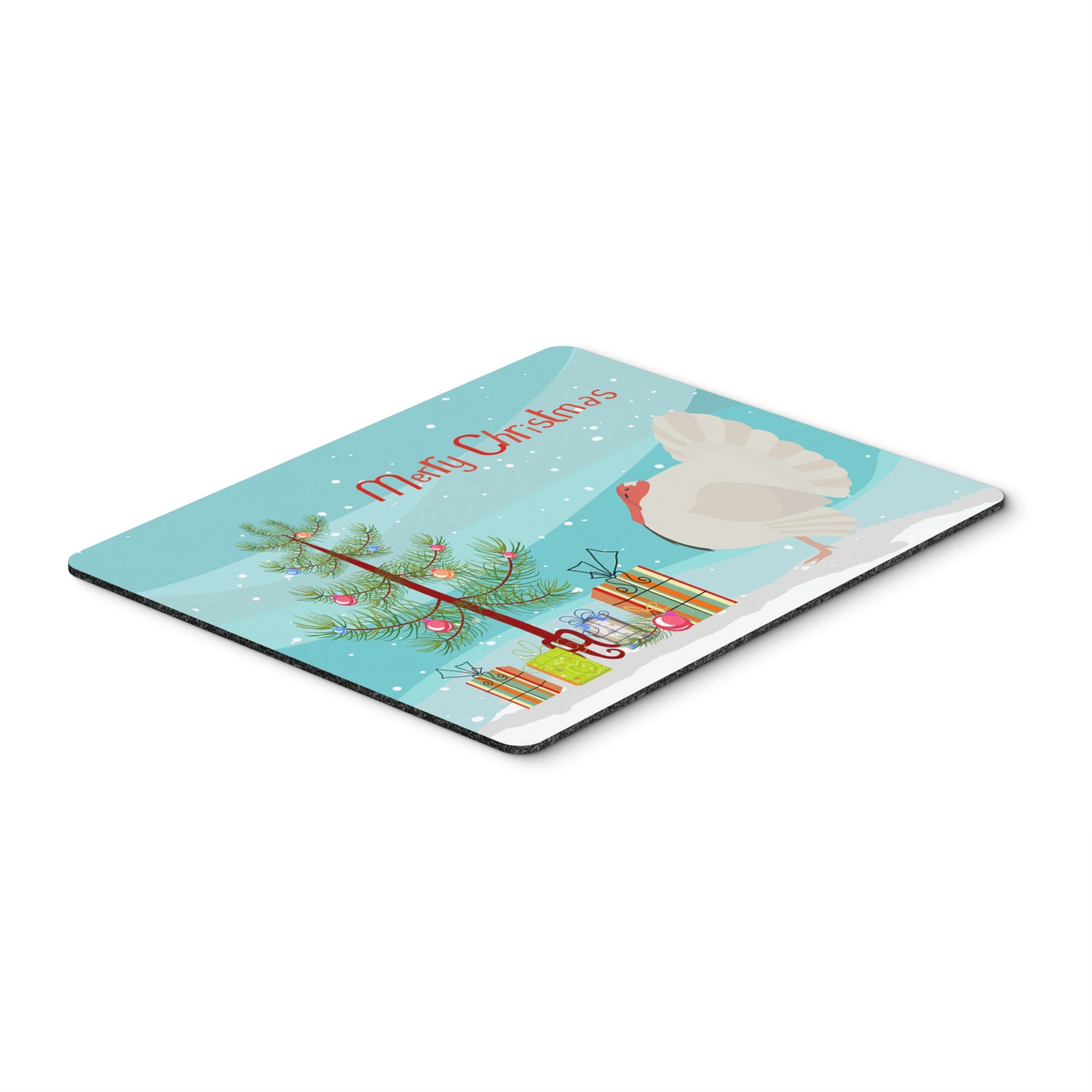 Caroline'S Treasures White Holland Turkey Christmas Mouse & Hot Pad Or Trivet, 7.75 X 9.25, Multicolor (Bb9350Mp)