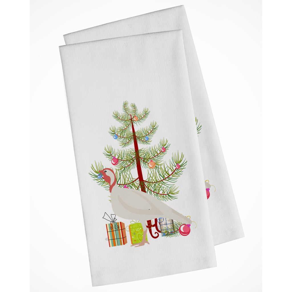 Beltsville Small White Turkey Hen Christmas White Kitchen Towel Set