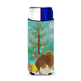 Caroline'S Treasures French Turkey Dindon Christmas Decorative Can Hugger, Slim, Multicolor