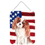Caroline'S Treasures Blenheim Cavalier Spaniel Patriotic Metal Print, 16 X 12, Multicolor