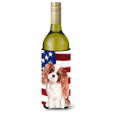 Caroline'S Treasures Blenheim Cavalier Spaniel Patriotic Decorative Bottle Hugger, 750Ml, Multicolor