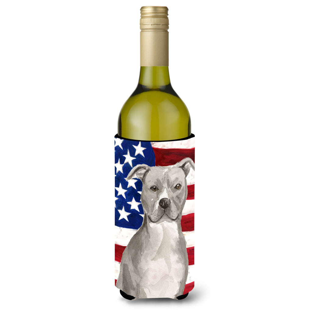 Staffordshire Bull Terrier Patriotic Decorative Can Hugger, Tall - Thumbnail 2