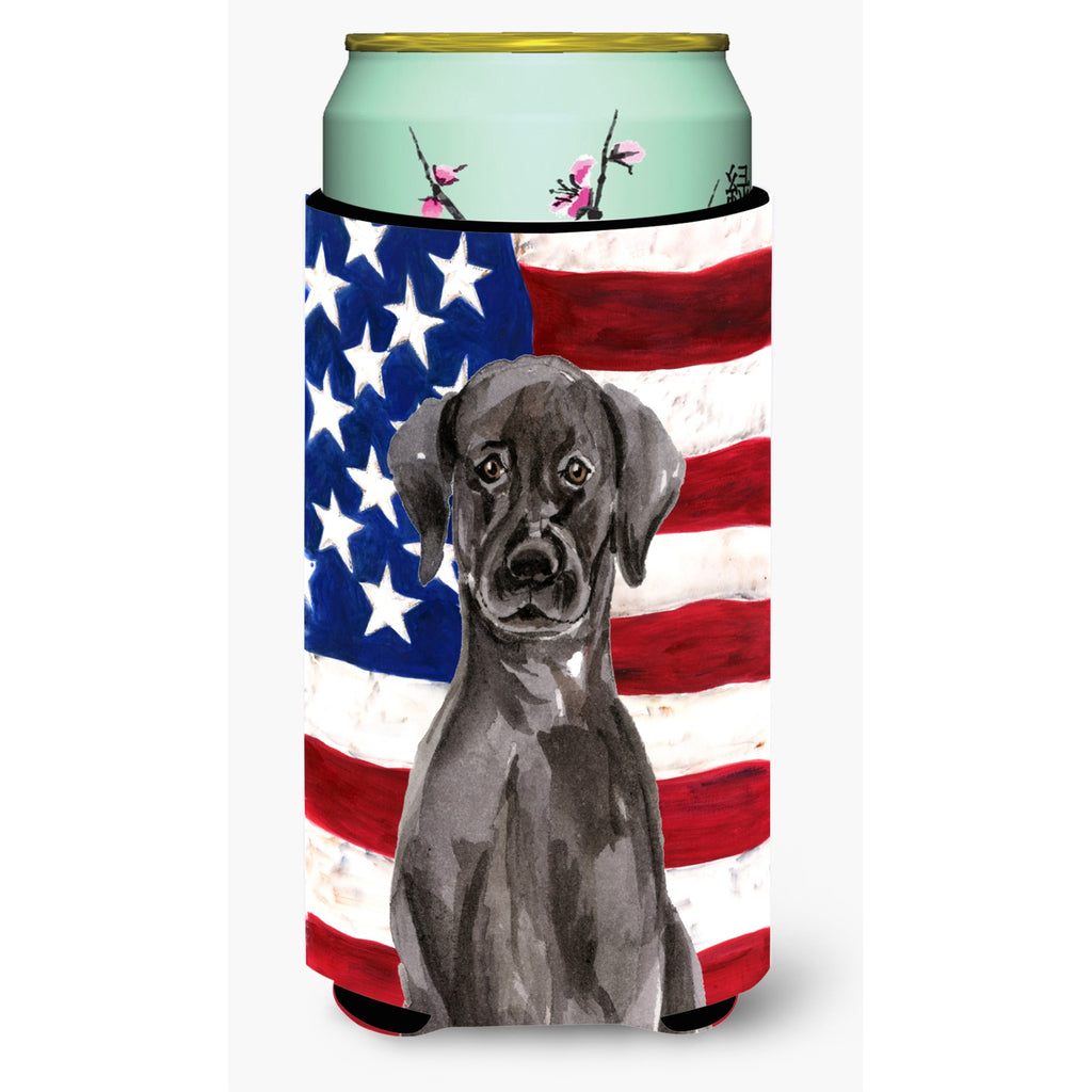 Black Labrador Patriotic Decorative Can Hugger, Tall
