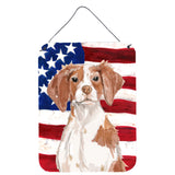 Caroline'S Treasures Brittany Spaniel Patriotic Metal Print, 16 X 12, Multicolor