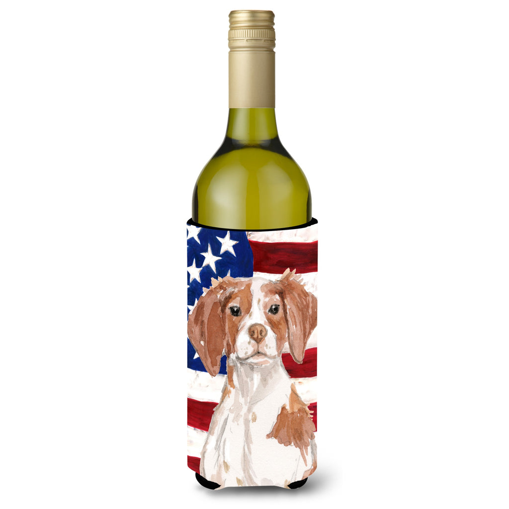 Caroline'S Treasures Brittany Spaniel Patriotic Decorative Can Hugger, Slim - Thumbnail 2