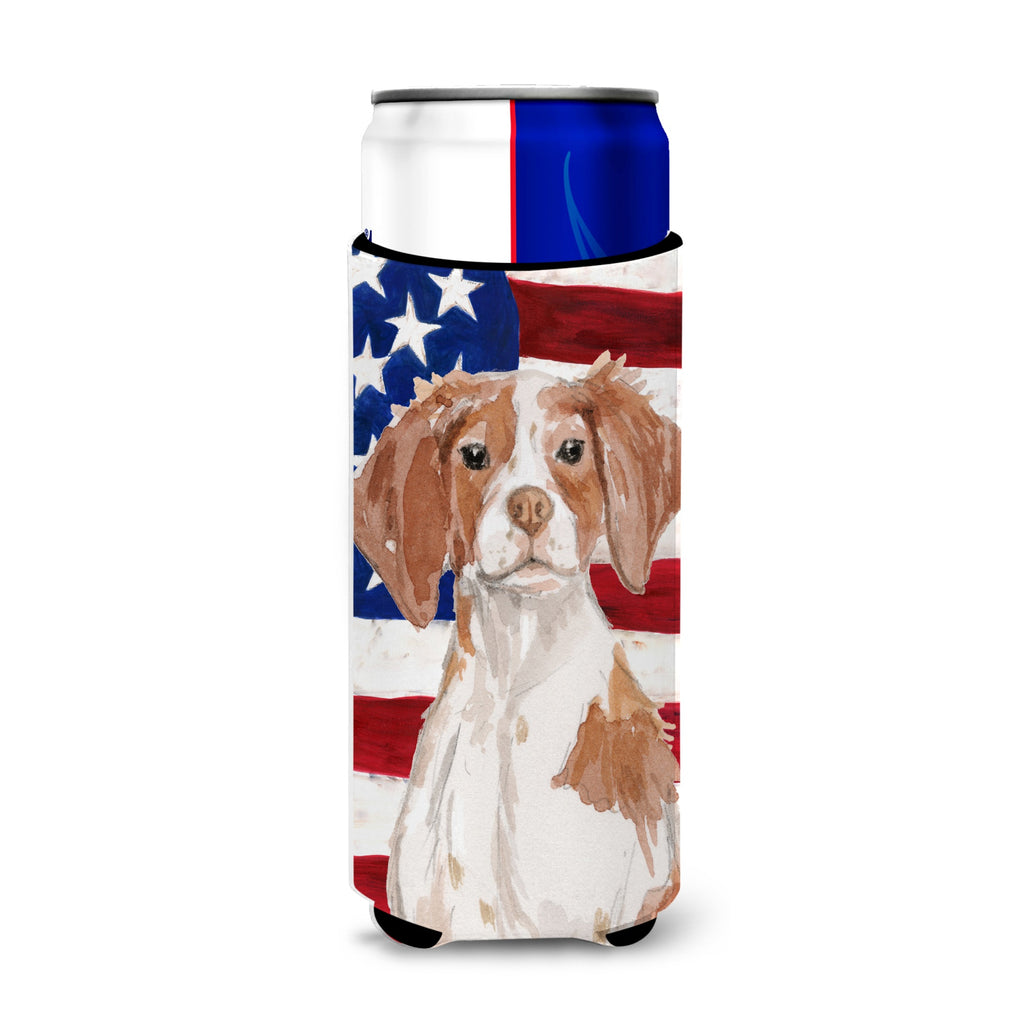 Caroline'S Treasures Brittany Spaniel Patriotic Decorative Can Hugger, Slim - Thumbnail 4