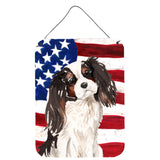 Caroline'S Treasures Tricolor Cavalier Spaniel Patriotic Metal Print, 16 X 12, Multicolor