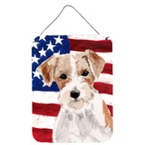 Caroline'S Treasures Wire Hair Jack Russell Patriotic Metal Print, 16 X 12, Multicolor