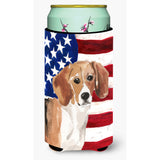 Caroline'S Treasures Beagle Patriotic Decorative Can Hugger, Tall, Multicolor
