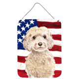 Caroline'S Treasures Champagne Cockapoo Patriotic Metal Print, 16 X 12, Multicolor