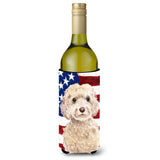 Caroline'S Treasures Champagne Cockapoo Patriotic Decorative Bottle Hugger, 750Ml, Multicolor