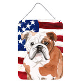 Caroline'S Treasures English Bulldog Patriotic Metal Print, 16 X 12, Multicolor