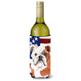 Caroline'S Treasures English Bulldog Patriotic Decorative Bottle Hugger, 750Ml, Multicolor
