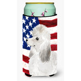 Caroline'S Treasures White Standard Poodle Patriotic Decorative Can Hugger, Tall, Multicolor