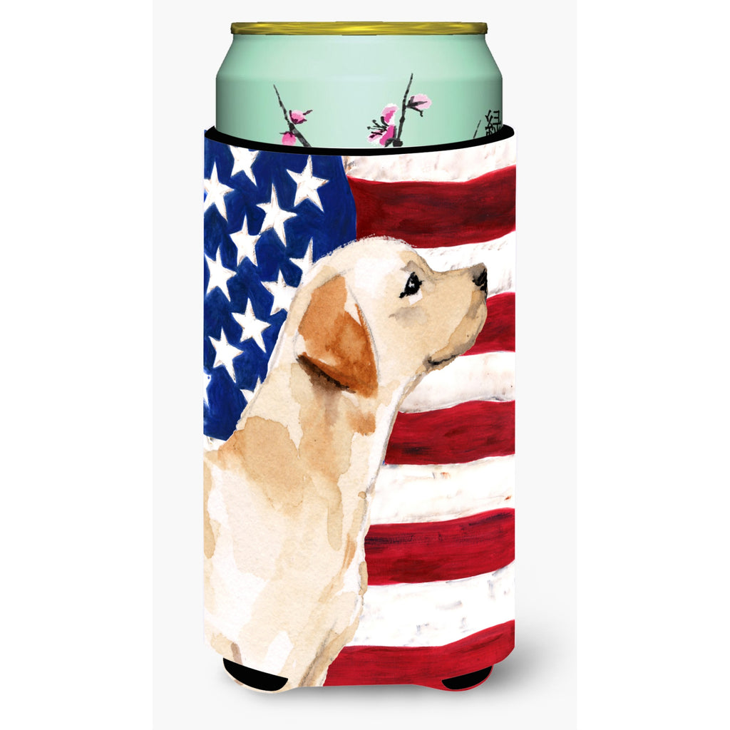 Caroline'S Treasures Yellow Labrador #2 Patriotic Decorative Can Hugger, Tall - Thumbnail 2