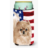 Caroline'S Treasures Pomeranian Patriotic Decorative Can Hugger, Tall, Multicolor