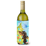Caroline'S Treasures Black And Tan Dachshund Christmas Decorative Bottle Hugger, 750Ml, Multicolor