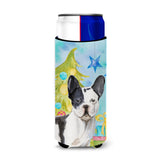 Caroline'S Treasures Black White French Bulldog Christmas Decorative Can Hugger, Slim, Multicolor