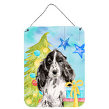 Caroline'S Treasures Black Parti Christmas Metal Print, 16 X 12, Multicolor