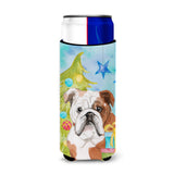 Caroline'S Treasures English Bulldog Christmas Decorative Can Hugger, Slim, Multicolor