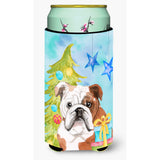 Caroline'S Treasures English Bulldog Christmas Decorative Can Hugger, Tall, Multicolor