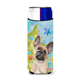 Caroline'S Treasures Fawn French Bulldog Christmas Decorative Can Hugger, Slim, Multicolor