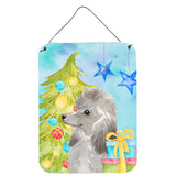Caroline'S Treasures Grey Standard Poodle Christmas Metal Print, 16 X 12, Multicolor