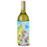 Caroline'S Treasures Grey Standard Poodle Christmas Decorative Bottle Hugger, 750Ml, Multicolor