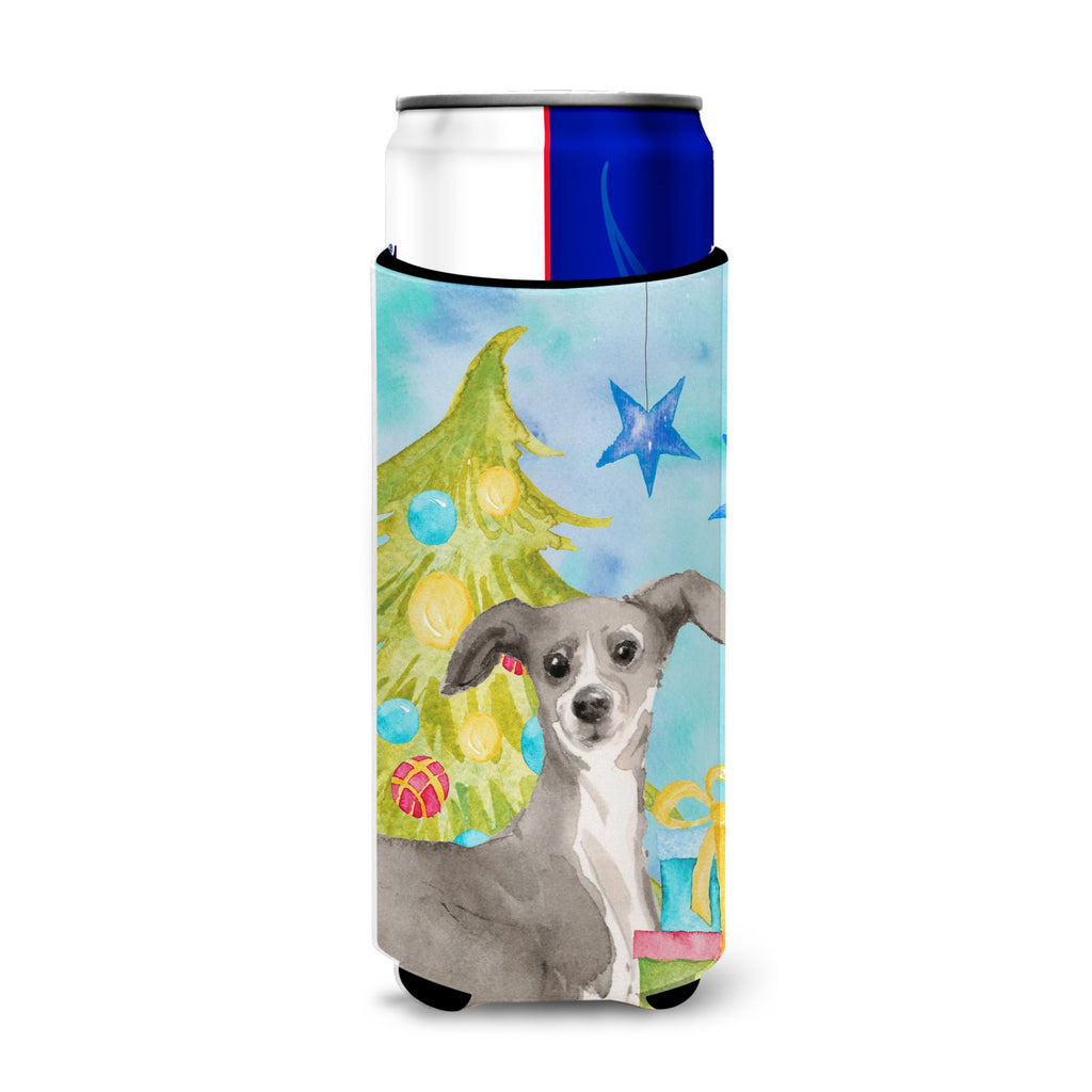 Italian Greyhound Christmas Decorative Can Hugger, Slim