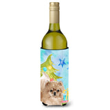 Caroline'S Treasures Pomeranian Christmas Decorative Bottle Hugger, 750Ml, Multicolor